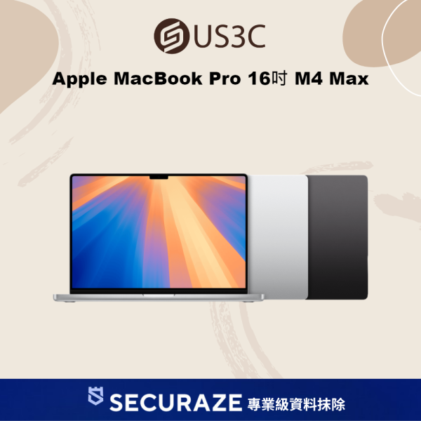 Apple MacBook Pro 16吋 M4 Max 14C32G 14核心CPU 32核心GPU 36G 記憶體 2024年